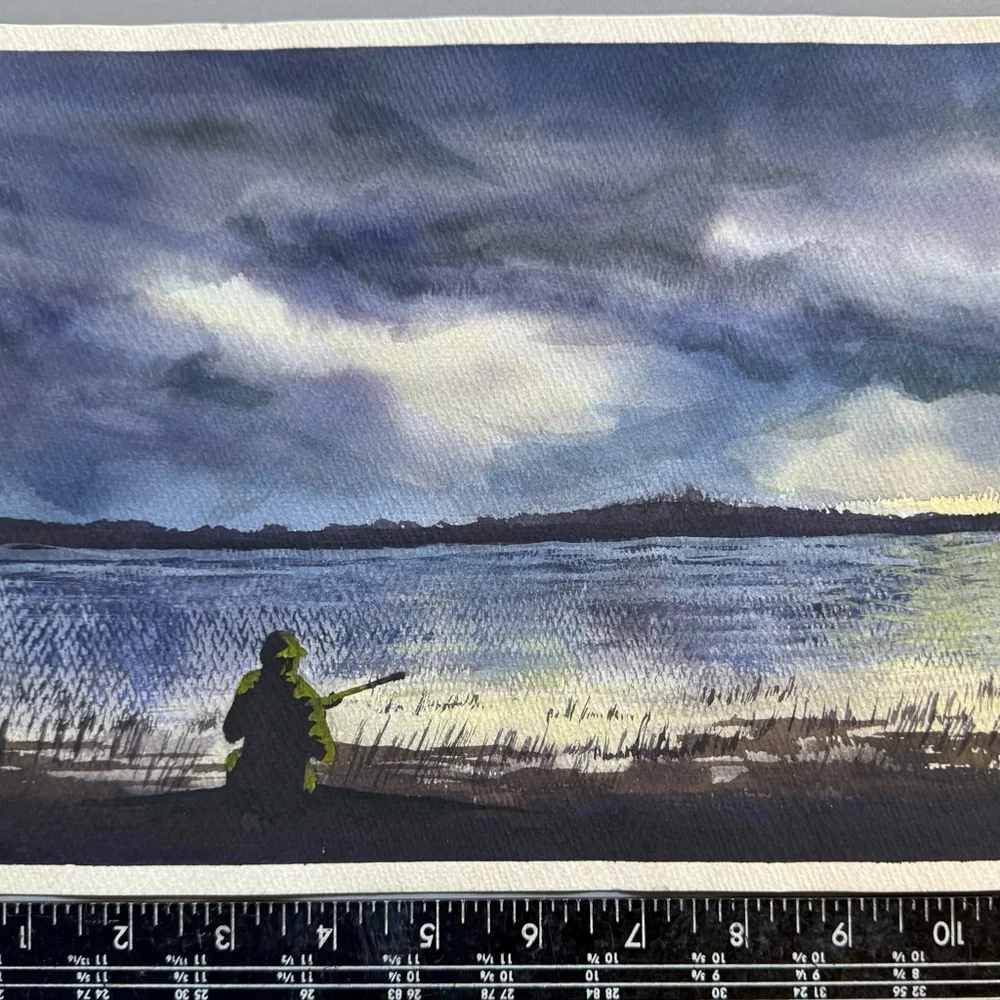 Vietnam War Serene Landscape Watercolor Original Art by Ron Pekar - Picture 6 of 8